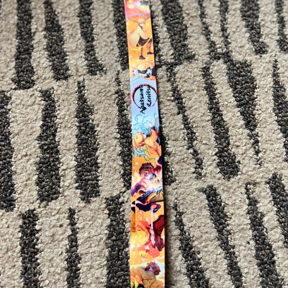 Zenitsu Demon Slayer Lanyard Keychain Japanese Anime